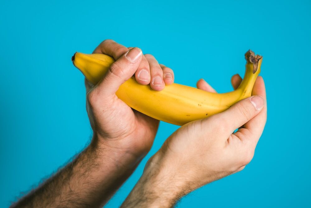 Exercise to enhance penis on a banana instance