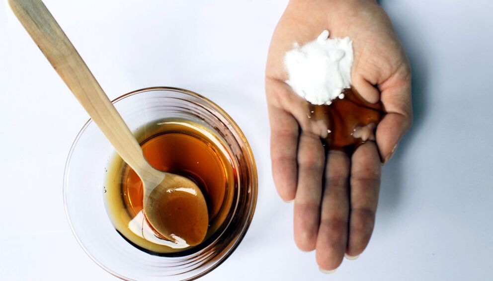 Ointment of soda and honey