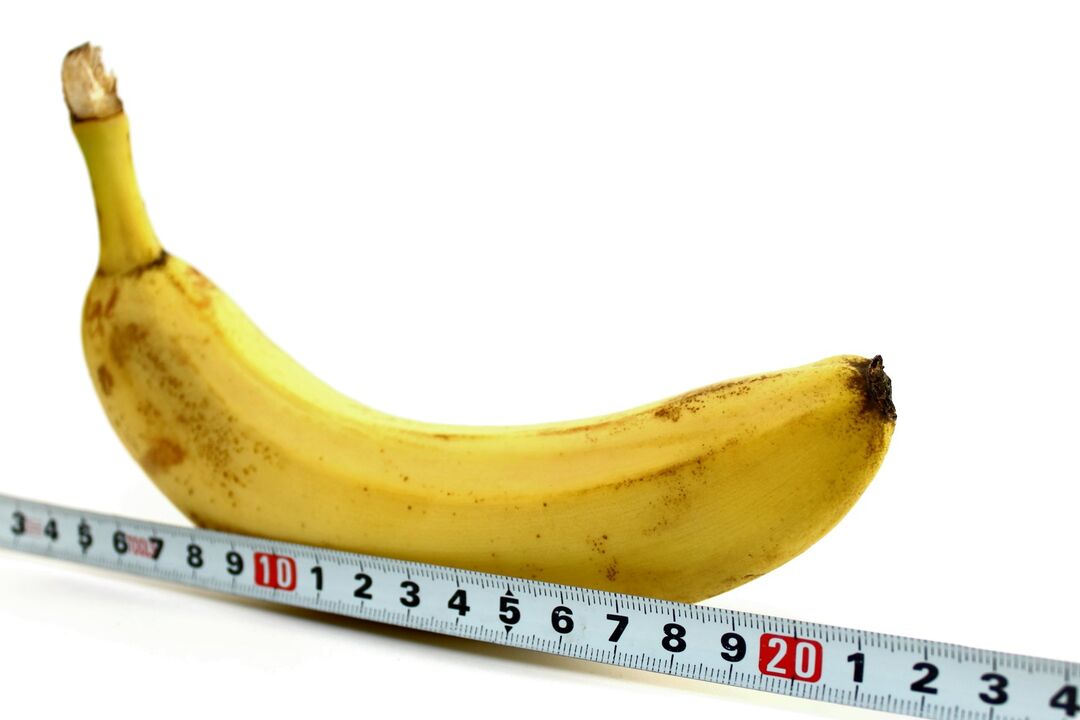 Penis size on a banana instance