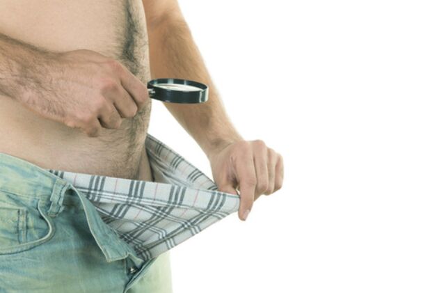 a man sees his penis and wants to enlarge it